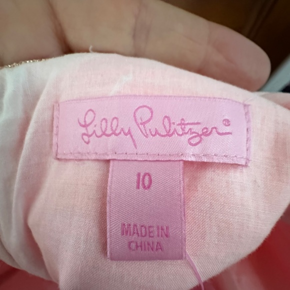 Lilly Pulitzer gold detail textured above the knee dress - Picture 2 of 4